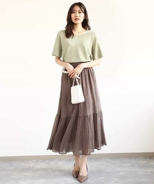 MK MICHEL KLEIN / エムケーミッシェルクラン ニット・セーター | フレアースリーブVネックニット/UVカット/洗える | 詳細9