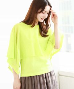 MK MICHEL KLEIN / エムケーミッシェルクラン ニット・セーター | ケープ×ノースリーブニット ツインセット/接触冷感/洗える