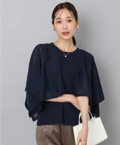 MK MICHEL KLEIN / エムケーミッシェルクラン ニット・セーター | ケープ×ノースリーブニット ツインセット/接触冷感/洗える