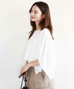 MK MICHEL KLEIN / エムケーミッシェルクラン ニット・セーター | ケープ×ノースリーブニット ツインセット/接触冷感/洗える