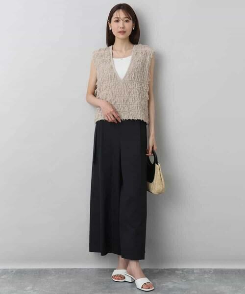 MK MICHEL KLEIN / エムケーミッシェルクラン ニット・セーター | ループフリンジニットベスト/洗える | 詳細17