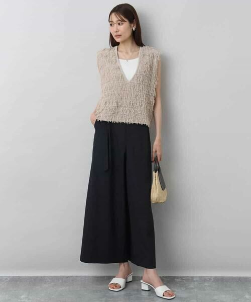 MK MICHEL KLEIN / エムケーミッシェルクラン ニット・セーター | ループフリンジニットベスト/洗える | 詳細18