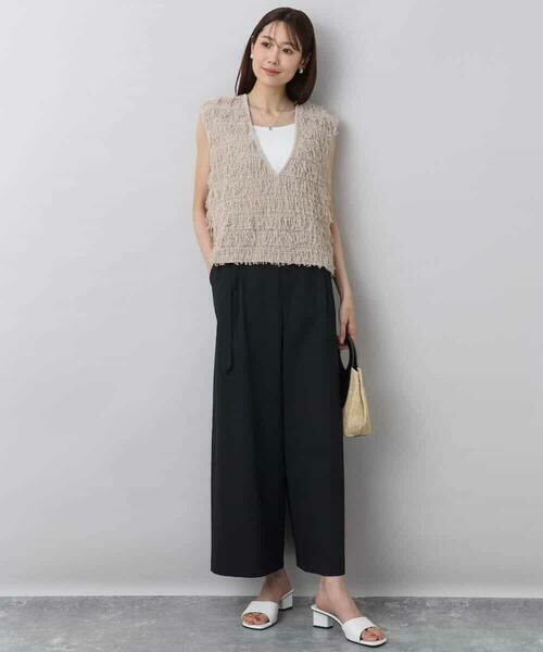 MK MICHEL KLEIN / エムケーミッシェルクラン ニット・セーター | ループフリンジニットベスト/洗える | 詳細19