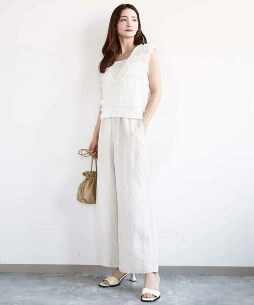 MK MICHEL KLEIN / エムケーミッシェルクラン ニット・セーター | ループフリンジニットベスト/洗える | 詳細2