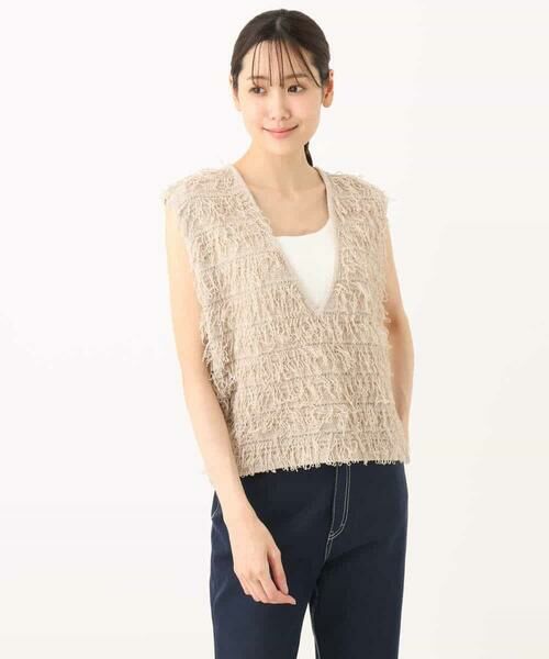 MK MICHEL KLEIN / エムケーミッシェルクラン ニット・セーター | ループフリンジニットベスト/洗える | 詳細21