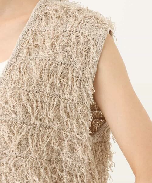 MK MICHEL KLEIN / エムケーミッシェルクラン ニット・セーター | ループフリンジニットベスト/洗える | 詳細25