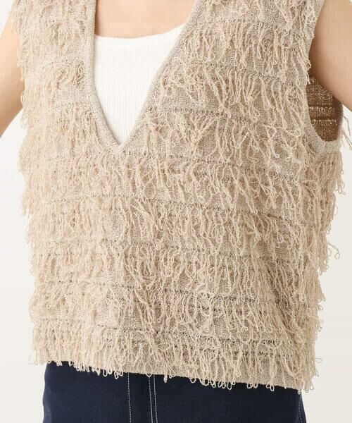 MK MICHEL KLEIN / エムケーミッシェルクラン ニット・セーター | ループフリンジニットベスト/洗える | 詳細26