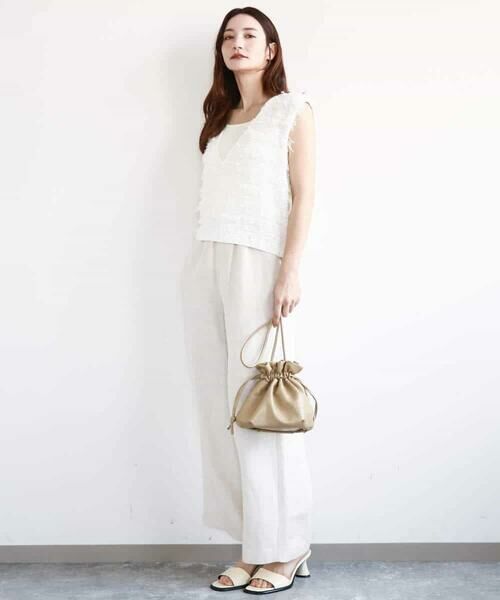 MK MICHEL KLEIN / エムケーミッシェルクラン ニット・セーター | ループフリンジニットベスト/洗える | 詳細4