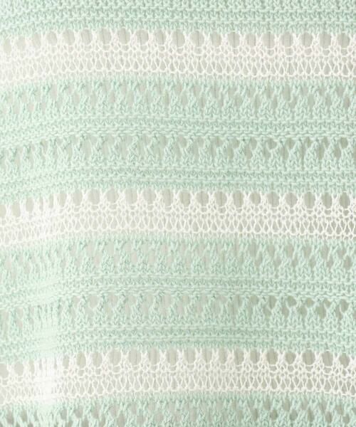 MK MICHEL KLEIN / エムケーミッシェルクラン ニット・セーター | ボーダーメッシュ編みショート丈ニット/洗える | 詳細19