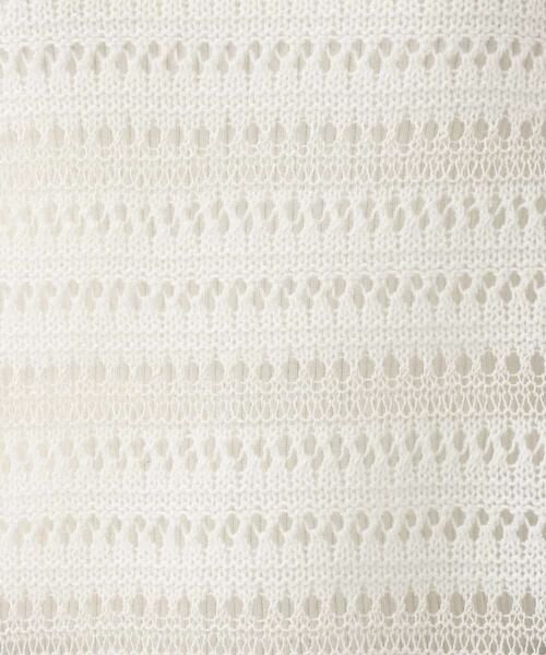 MK MICHEL KLEIN / エムケーミッシェルクラン ニット・セーター | ボーダーメッシュ編みショート丈ニット/洗える | 詳細21