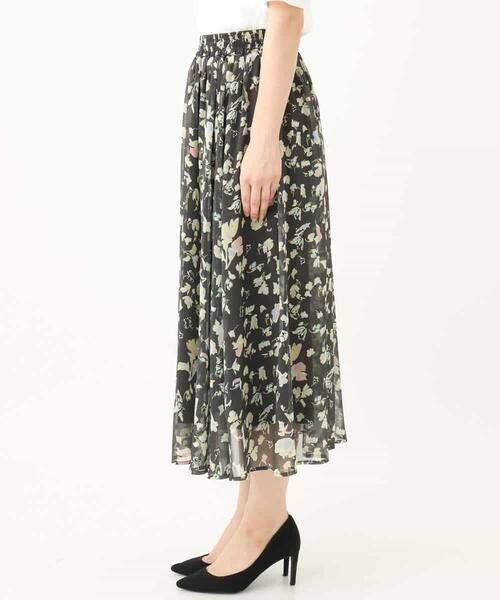 MK MICHEL KLEIN / エムケーミッシェルクラン ロング・マキシ丈スカート | 花柄シフォンスカート/洗える | 詳細23