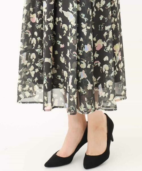 MK MICHEL KLEIN / エムケーミッシェルクラン ロング・マキシ丈スカート | 花柄シフォンスカート/洗える | 詳細26