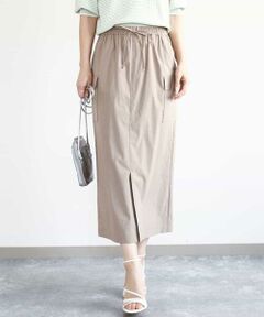 MK MICHEL KLEIN / エムケーミッシェルクラン ロング・マキシ丈スカート | ドライタッチカーゴデザインスカート/撥水/洗える