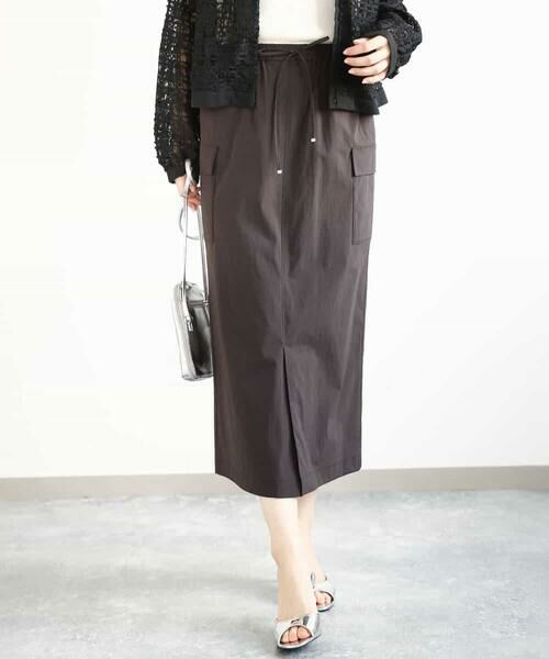 MK MICHEL KLEIN / エムケーミッシェルクラン ロング・マキシ丈スカート | ドライタッチカーゴデザインスカート/撥水/洗える | 詳細12