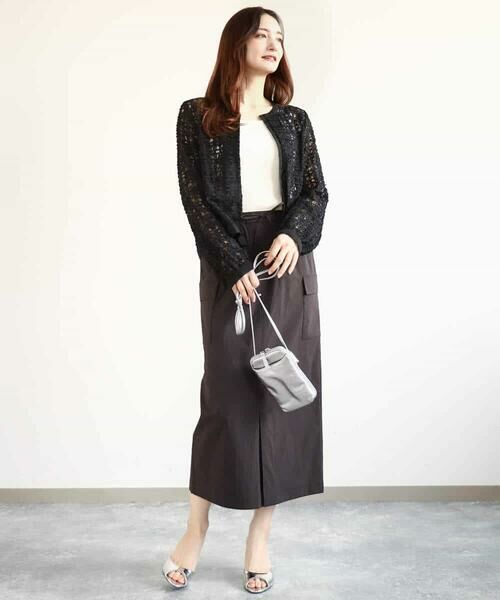 MK MICHEL KLEIN / エムケーミッシェルクラン ロング・マキシ丈スカート | ドライタッチカーゴデザインスカート/撥水/洗える | 詳細14