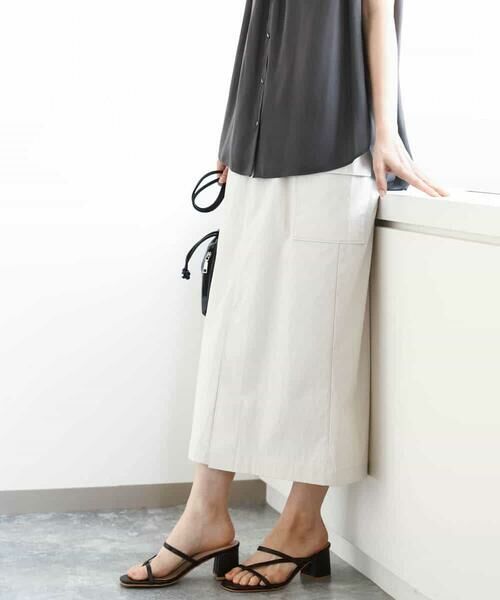 MK MICHEL KLEIN / エムケーミッシェルクラン ロング・マキシ丈スカート | ドライタッチカーゴデザインスカート/撥水/洗える | 詳細22