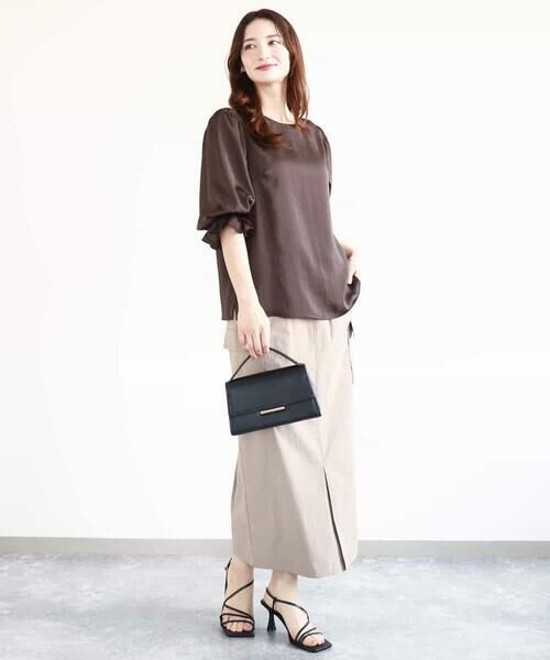 MK MICHEL KLEIN / エムケーミッシェルクラン ロング・マキシ丈スカート | ドライタッチカーゴデザインスカート/撥水/洗える | 詳細9