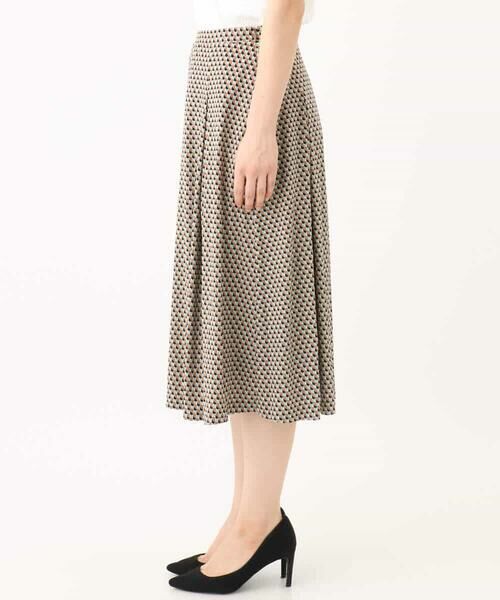 MK MICHEL KLEIN / エムケーミッシェルクラン ロング・マキシ丈スカート | 幾何柄ジャージータックスカート/洗える | 詳細26