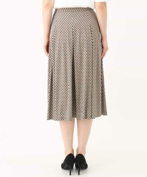 MK MICHEL KLEIN / エムケーミッシェルクラン ロング・マキシ丈スカート | 幾何柄ジャージータックスカート/洗える | 詳細27