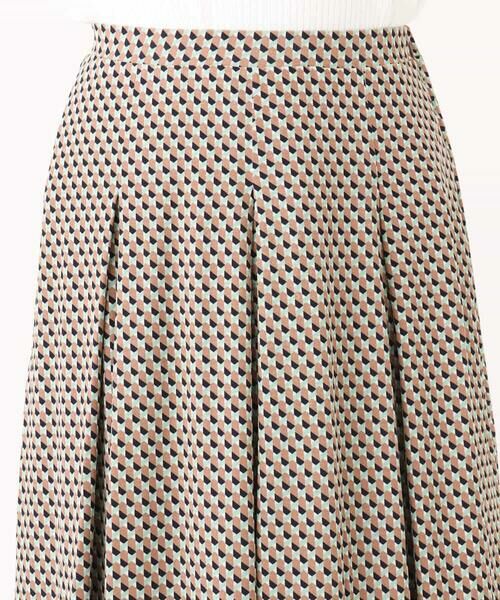 MK MICHEL KLEIN / エムケーミッシェルクラン ロング・マキシ丈スカート | 幾何柄ジャージータックスカート/洗える | 詳細28