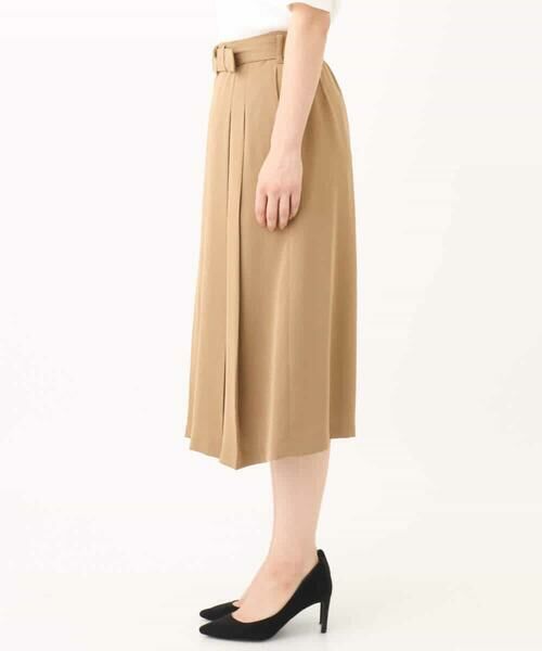 MK MICHEL KLEIN / エムケーミッシェルクラン ロング・マキシ丈スカート | ベルト付きタックプリーツスカート/洗える | 詳細18