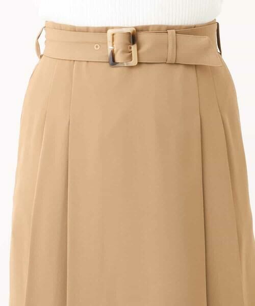 MK MICHEL KLEIN / エムケーミッシェルクラン ロング・マキシ丈スカート | ベルト付きタックプリーツスカート/洗える | 詳細20
