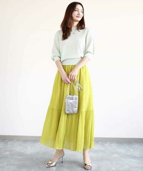 MK MICHEL KLEIN / エムケーミッシェルクラン ロング・マキシ丈スカート | ソフト楊柳ティアードスカート/洗える | 詳細28