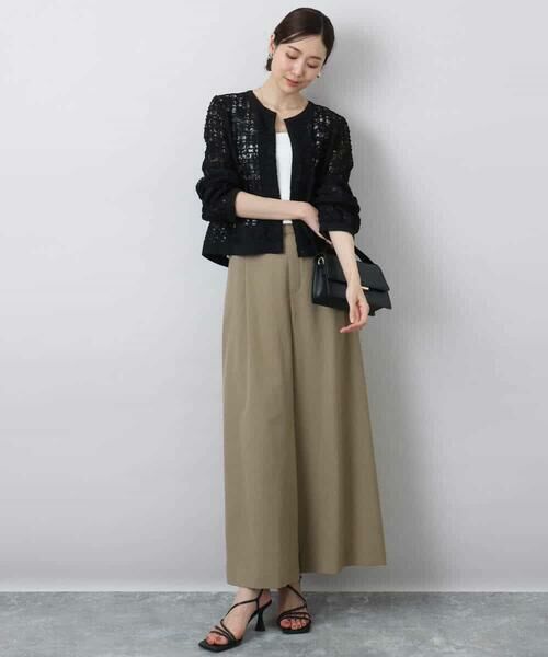 MK MICHEL KLEIN / エムケーミッシェルクラン その他アウター | レースチュールノーカラーライトブルゾン/洗える | 詳細10