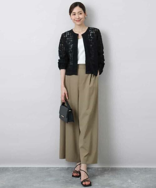 MK MICHEL KLEIN / エムケーミッシェルクラン その他アウター | レースチュールノーカラーライトブルゾン/洗える | 詳細11