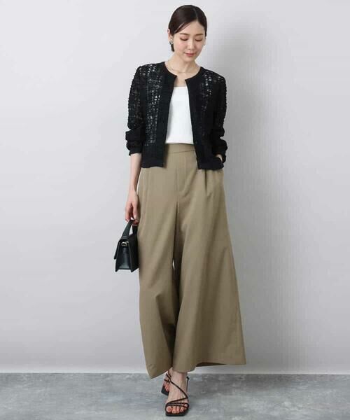 MK MICHEL KLEIN / エムケーミッシェルクラン その他アウター | レースチュールノーカラーライトブルゾン/洗える | 詳細12