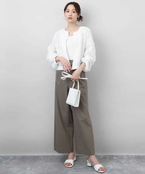 MK MICHEL KLEIN / エムケーミッシェルクラン その他アウター | レースチュールノーカラーライトブルゾン/洗える | 詳細13