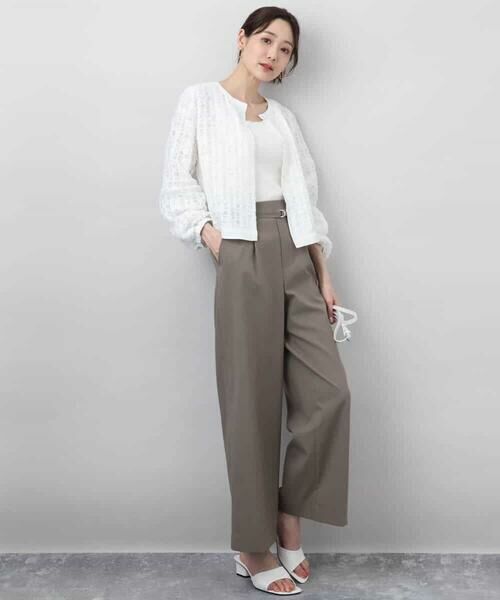 MK MICHEL KLEIN / エムケーミッシェルクラン その他アウター | レースチュールノーカラーライトブルゾン/洗える | 詳細14