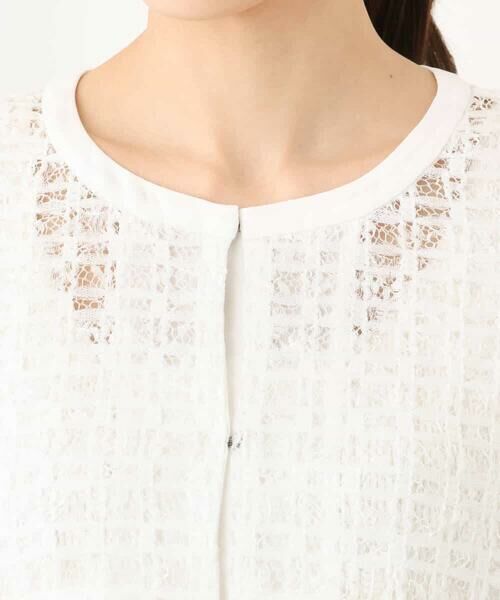 MK MICHEL KLEIN / エムケーミッシェルクラン その他アウター | レースチュールノーカラーライトブルゾン/洗える | 詳細19