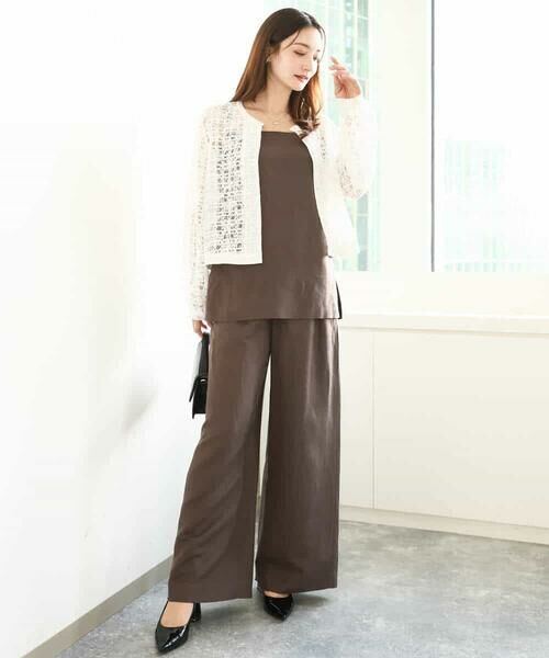 MK MICHEL KLEIN / エムケーミッシェルクラン その他アウター | レースチュールノーカラーライトブルゾン/洗える | 詳細4