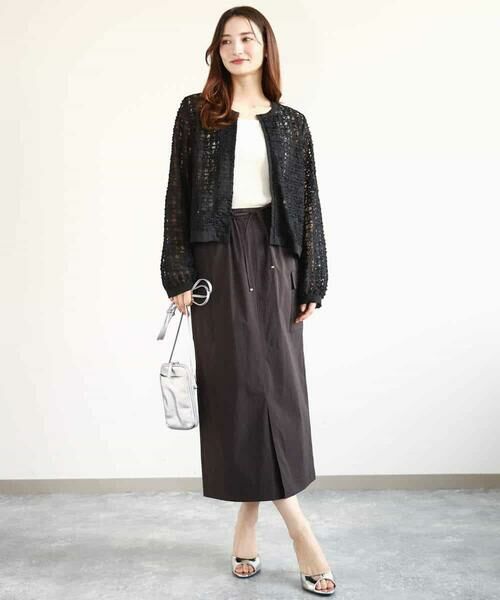 MK MICHEL KLEIN / エムケーミッシェルクラン その他アウター | レースチュールノーカラーライトブルゾン/洗える | 詳細7