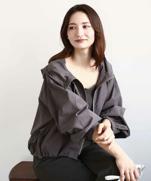 MK MICHEL KLEIN / エムケーミッシェルクラン その他アウター | フーデットライトブルゾン/洗える | 詳細1