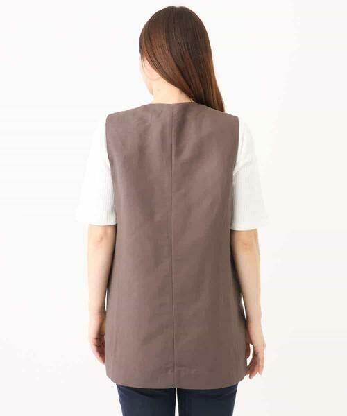 MK MICHEL KLEIN / エムケーミッシェルクラン ベスト | リネン混Vネックジレ/洗える | 詳細28