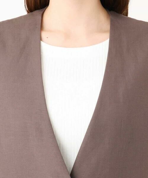 MK MICHEL KLEIN / エムケーミッシェルクラン ベスト | リネン混Vネックジレ/洗える | 詳細29