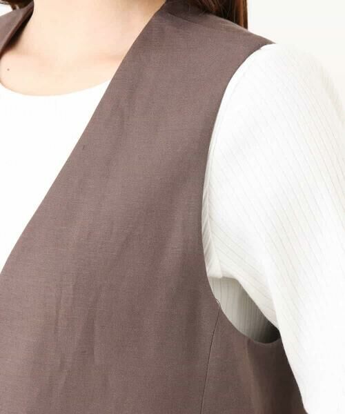 MK MICHEL KLEIN / エムケーミッシェルクラン ベスト | リネン混Vネックジレ/洗える | 詳細30