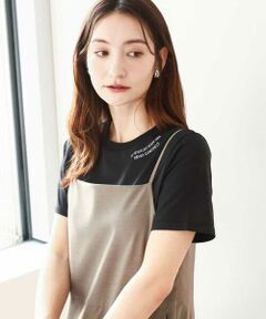 MK MICHEL KLEIN / エムケーミッシェルクラン カットソー | 刺繍ロゴTシャツ/接触冷感/UVカット/洗える