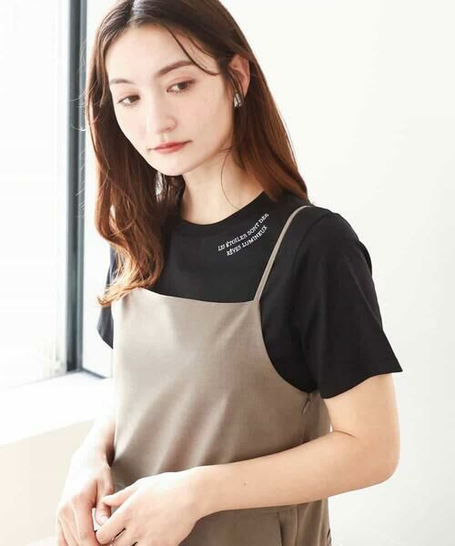 MK MICHEL KLEIN / エムケーミッシェルクラン カットソー | 刺繍ロゴTシャツ/接触冷感/UVカット/洗える | 詳細1