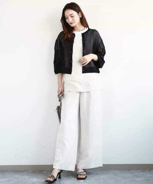 MK MICHEL KLEIN / エムケーミッシェルクラン カットソー | 刺繍ロゴTシャツ/接触冷感/UVカット/洗える | 詳細12