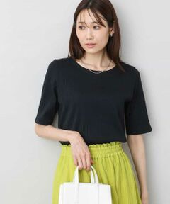 MK MICHEL KLEIN / エムケーミッシェルクラン カットソー | ワイドテレコリブカットソー/洗える