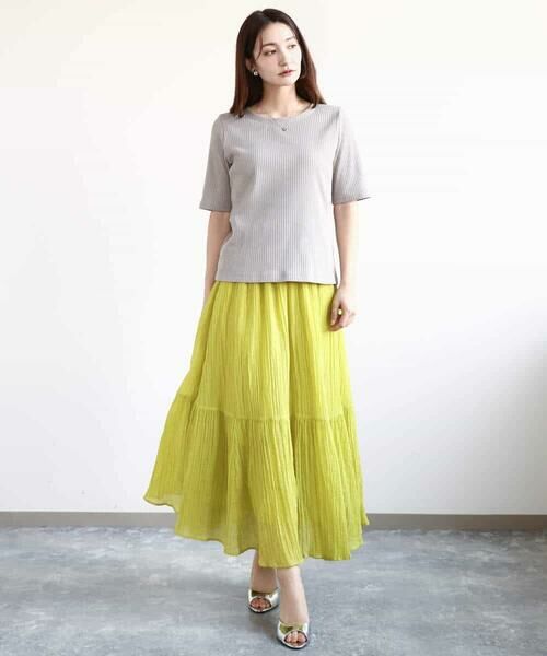 MK MICHEL KLEIN / エムケーミッシェルクラン カットソー | ワイドテレコリブカットソー/洗える | 詳細13