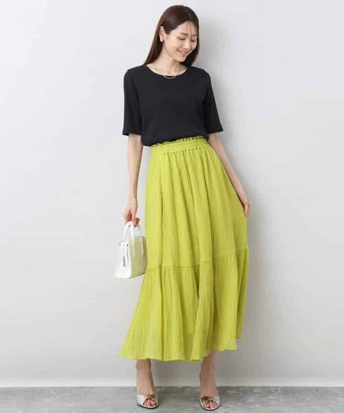 MK MICHEL KLEIN / エムケーミッシェルクラン カットソー | ワイドテレコリブカットソー/洗える | 詳細17