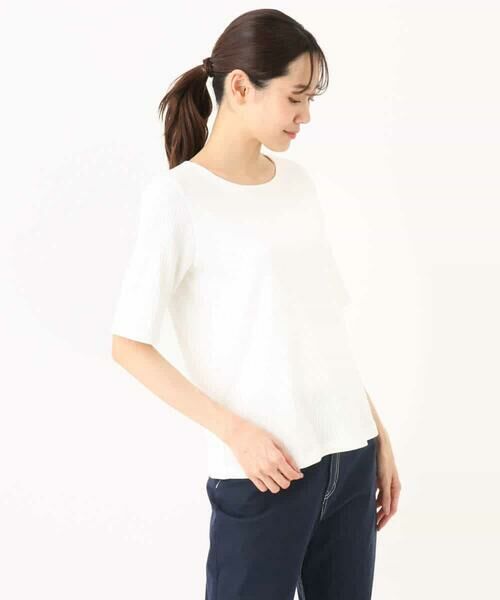 MK MICHEL KLEIN / エムケーミッシェルクラン カットソー | ワイドテレコリブカットソー/洗える | 詳細28