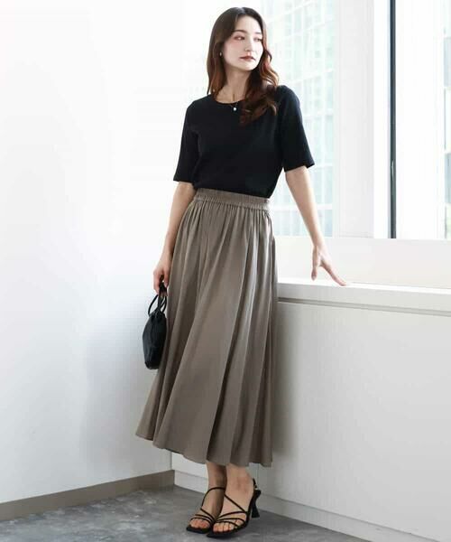 MK MICHEL KLEIN / エムケーミッシェルクラン カットソー | ワイドテレコリブカットソー/洗える | 詳細3