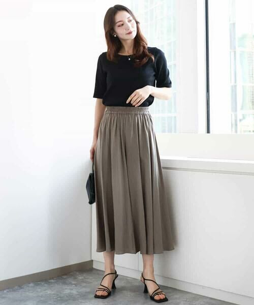 MK MICHEL KLEIN / エムケーミッシェルクラン カットソー | ワイドテレコリブカットソー/洗える | 詳細4