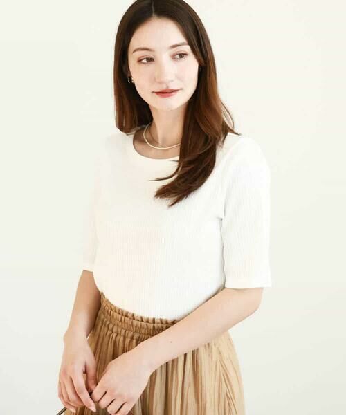 MK MICHEL KLEIN / エムケーミッシェルクラン カットソー | ワイドテレコリブカットソー/洗える | 詳細5