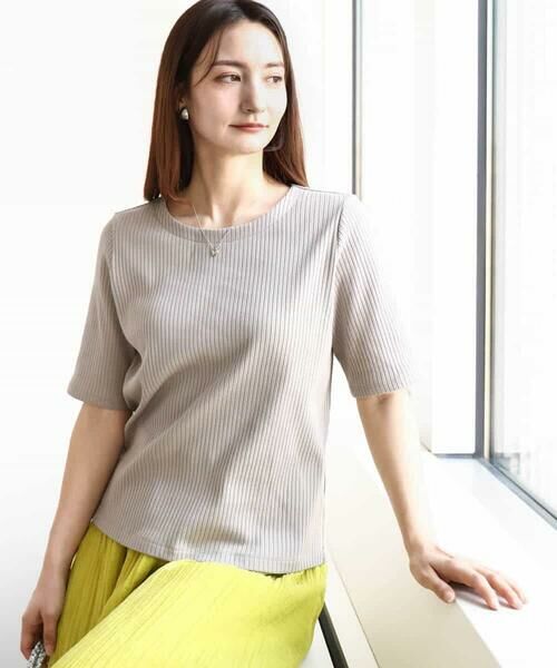 MK MICHEL KLEIN / エムケーミッシェルクラン カットソー | ワイドテレコリブカットソー/洗える | 詳細9